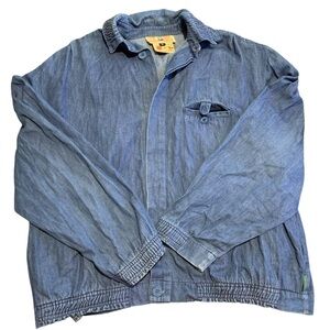 Vintage 80’s Gene Ewing BIS 100% Cotton Jacket Pockets Made In USA Retro 1980’s